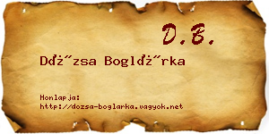 Dózsa Boglárka névjegykártya